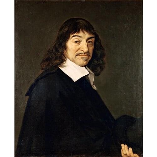 TOP ART # French philosopher, mathematician, and scientist. Rene Descartes PRINT painting on canvas-- free ship cost