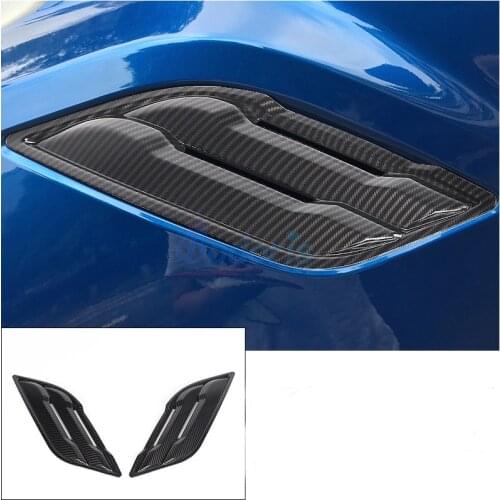 Carbon Fiber Red Color Front Hood Side AC Outlet Moulding Trim Vent Cover For Ford F150 RAPTOR 2017 2018 2019 Accessories