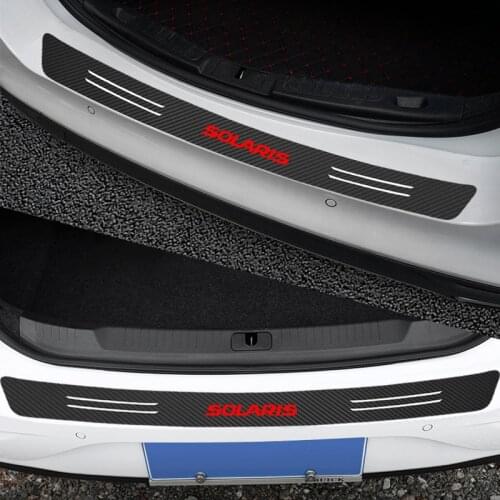 Universal Car Rear Bumper Trim Anti-Kicked Scratch Protection Sticker For Hyundai Solaris Creta IX25 Getz Tucson Ix35 SONATA