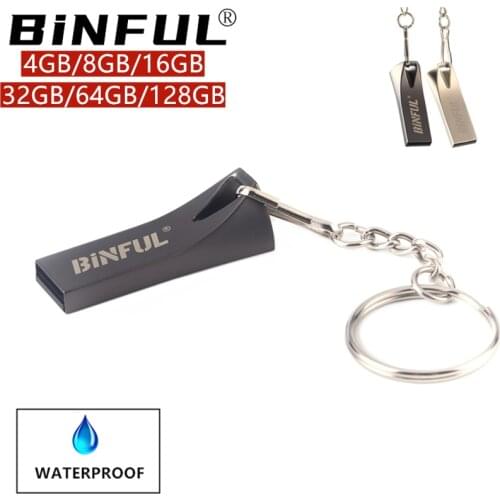 BiNFUL 2021 New Waterproof metal usb flash drive 4GB 8GB 16GB 32GB 64GB 128GB pen drive pendrive memory stick u disk flash Gifts
