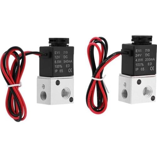 1 Pcs 3V1-06 Nc Solenoid Valve 3 Way 2 Position 1/8Inch Bsp Normally Closed Pneumatic Solenoid Air Valve