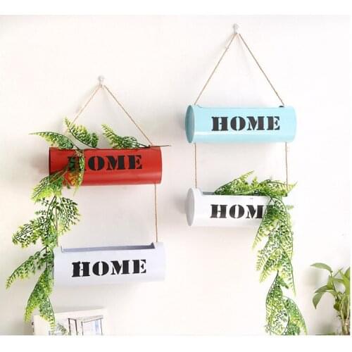 1PC RetroTin Bucket Colorful Flower Vase Pot Barrels Succulents Planters Pots Hanging Home Garden Decoration MA 011
