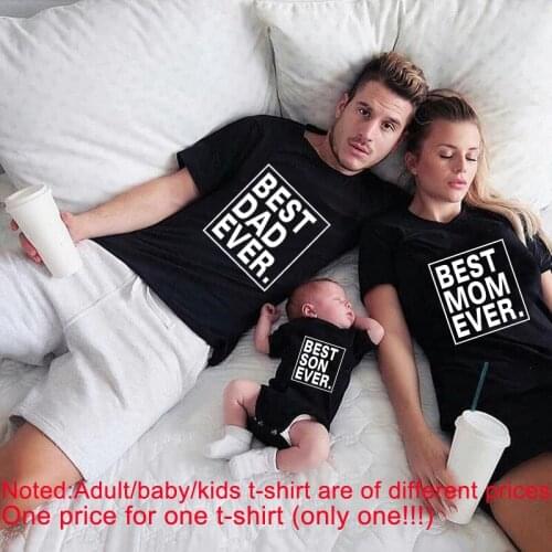 Father and Son Best Dad/mom/son Family Matching Clothes Family Look Baby Dad Matching Clothes Father and Son Outfits 1pc