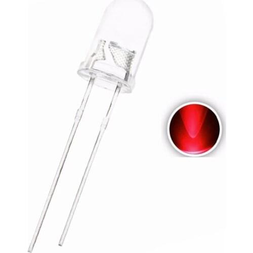 1000PCS 5MM RED LED Light Emitting Diode DIP-2 625NM 2V 30mA F5 WATER CLEAR LAMP LIGHT BEADS
