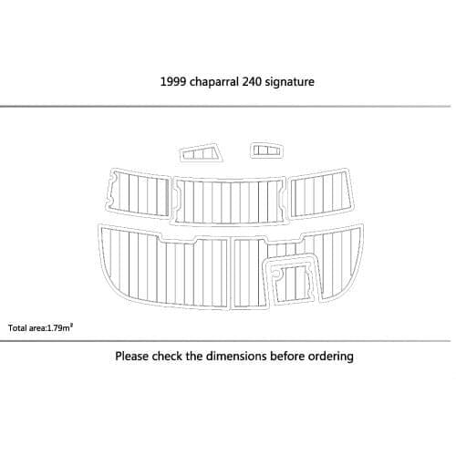 1999 chaparral 240 swimming platform MAT Pads 1/4" 6mm EVA Teak Decking