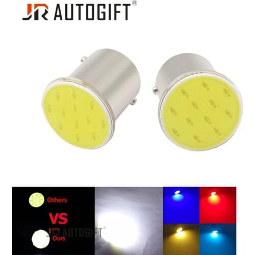 200X S25 COB 1156 1157 12Chips BA15S BAY15D P21W White 24V 12V Super Bright Auto LED Signal Reverse Parking lights Car styling