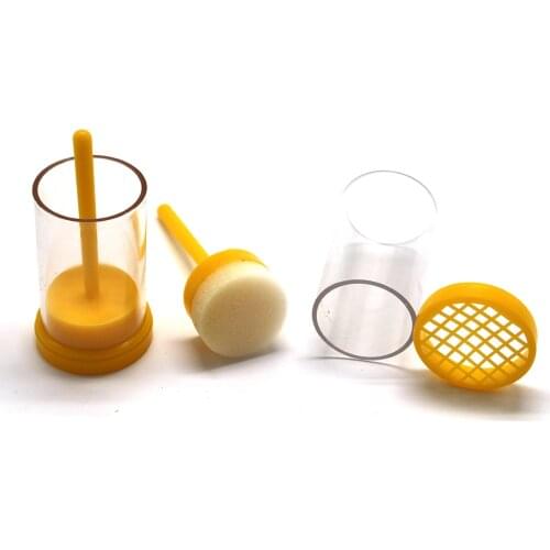 3PCS Beekeeping New Queen King Rearing Bee Marking Cage Plastic Bottle Cup Soft Plunger Insect Bees Tools Kit System Supplies