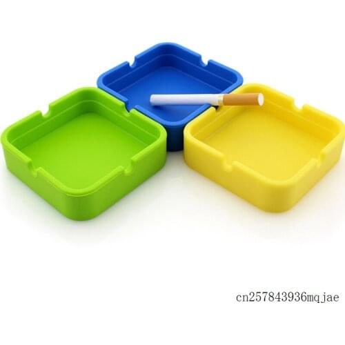 30pcs Square Silicone Ashtrays Shatterproof Cigar Ashtray Eco-Friendly Pocket Ash Holders