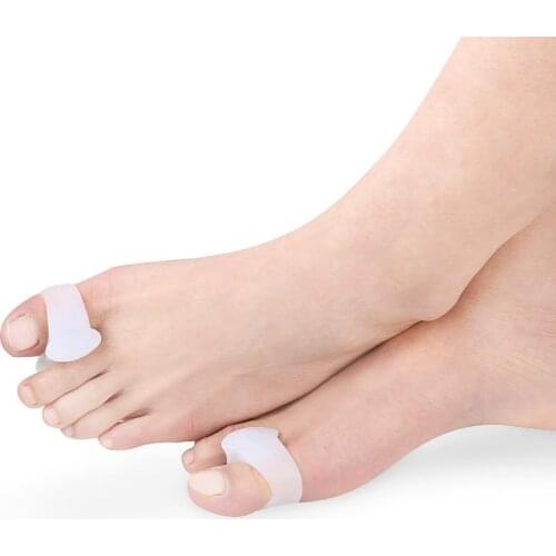 2Pair Silicone Toe Separator Straightener Bunion Corrector Protetor Joanete Pain Relief Toe Bunion Toe Separators Foot Care Tool
