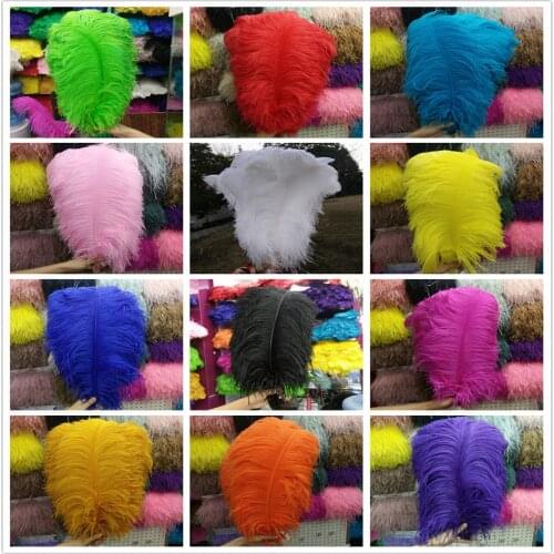 High Quantity Wholesale 50/100 Pcs "Thick Stem" Male Ostrich Feathers 26-28inch/65-70cm For DIY Jewelry Craft Making Decoration