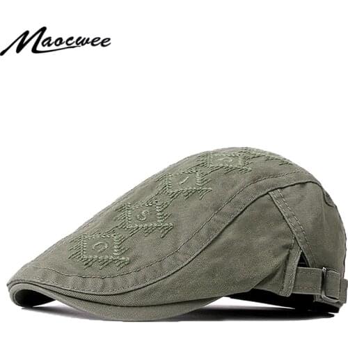 Summer Sprin Caps Men Gray Linen Berets Male Vintage Elastic Driver Hat British Style Breathable Classic Directors Cap Beret