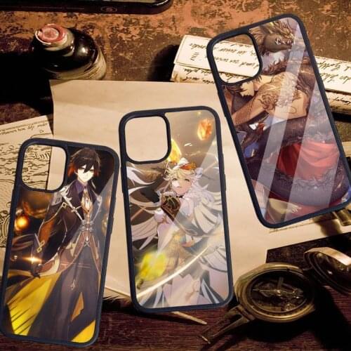 Genshin impact zhongli Phone Case PC for iPhone 11 12 pro XS MAX 8 7 6 6S Plus X 5S SE 2020 XR
