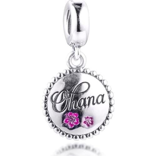 CKK 2020 Summer Ohana Flower Charms 925 Original Fit Pandora Bracelets Sterling Silver Charm Beads for Jewelry Making Women