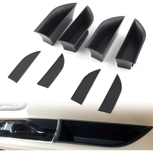 For Jaguar XJ XJL 2010 2011 2012 2013 2014 2015 2016 LHD Front+Rear Car Door Storage Box Organizer Container Holder Left Drive