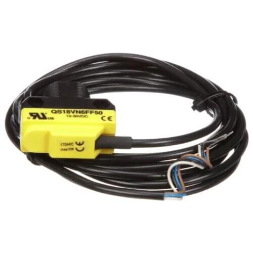 QS18VN6FF50 QS18 Photoelectric Sensor; Fixed-Field; VISIBLE RED; Range 0-50 mm; NPN 71637