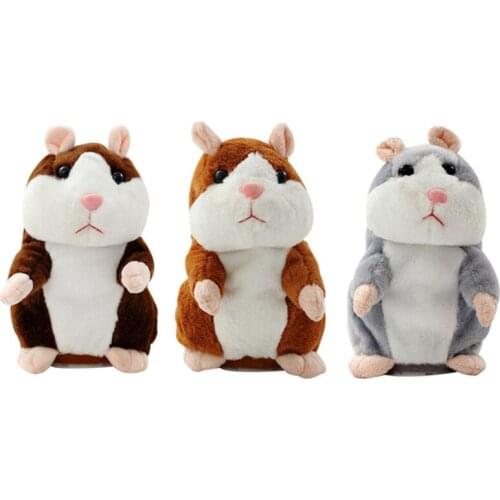 Talking Hamster Mouse Pet Christmas Toy Speak Talking Sound Record Hamster Educational Plush Toy for Children Christmas Gift Toy