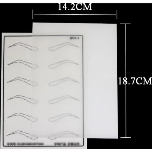20PCS Tattoo Fake Skin Eyebrow Semi-Permanent Silicone Eyebrow Eye And Lip Practice Skin Novice Eyebrow Tattoo Practice Tools