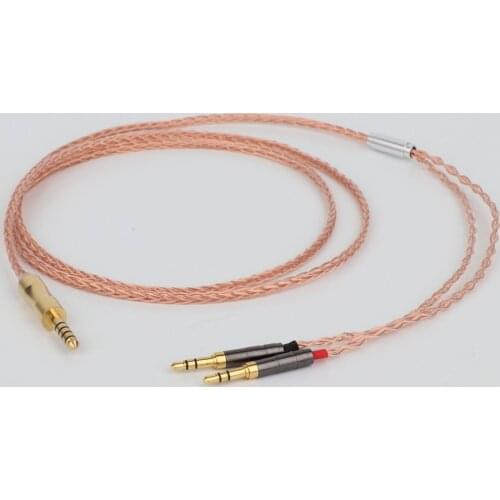 Preffair MEZE9 8 Cores 7N OCC Single Crystal Copper Headphone Upgrade Cable for Sundara Aventho Focal Elegia t1 t5p D7200 MDR-Z7