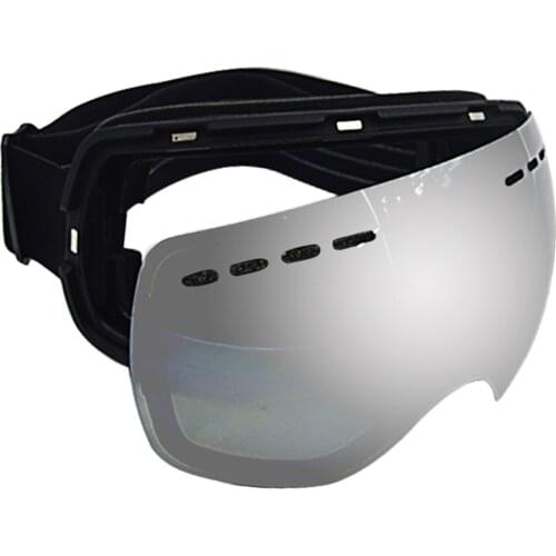 Ski Goggles Frameless Magnetic Interchangeable Lens Snow Goggles