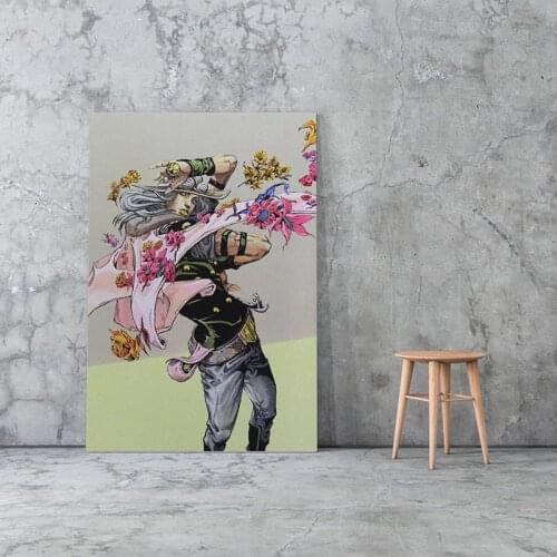 Wall Art HD Gyro Zeppeli Printed Pictures STEEL BALL RUN Canvas Home Decor Anime Role Modular Painting Frame Cuadros For Bedroom