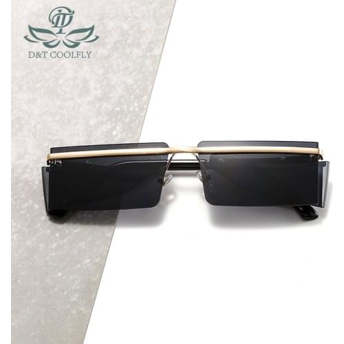 2021 New Fashion Trend Rectangle Sunglasses Women Men Black Brown Lens Alloy Metal PC Frame Brand Designer Casual Sun Glasses