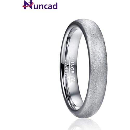 New Fashion Sandblasted Steel Color Dome Tungsten Carbide Rings For Men Anillos Hombre AAA Quality