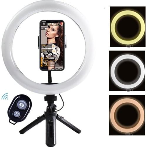 Portable Selfie Ringlight Adjustable Tripod Remote Photography Lighting Phone Photo Led Ring Fill Light Lamp Youtube FIll