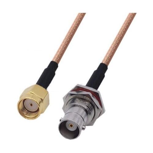 RP-SMA Male to BNC Female Jack Bulkhead Connector Pigtail Jumper RG316 Cable 50 ohm