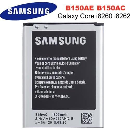 SAMSUNG Original B150AE B150AC Battery 1800mAh For Samsung Galaxy Core i8260 i8262 Galaxy Trend3 G3502 G3508 G3509 SM-G350E G350