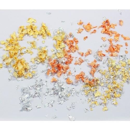 Broken Gold Leaf Flake Resin Epoxy Mold Art Decoration Gold Foil Fillings K3ND