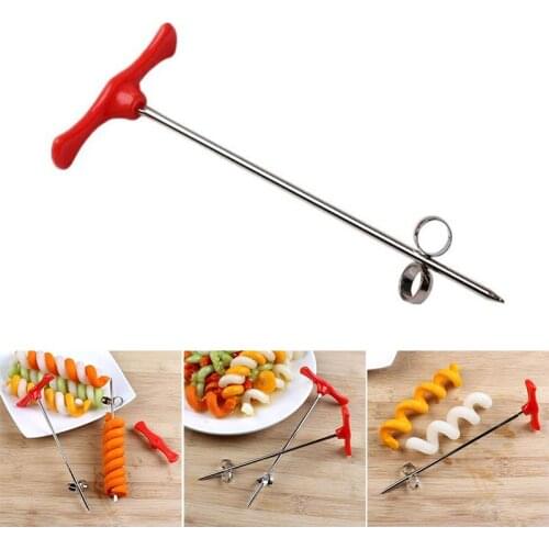 Vegetable Spiral Cutter Carving Tool Potato Carrot Cucumber Salad Chopper Manual Spiral Screw Slicer Kitchen Supply Fruit Tools