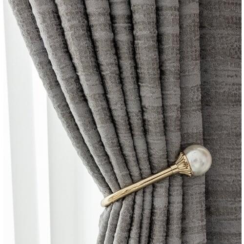 Custom curtains High-quality Simplicity modern Nordic gray stripe Texture Jacquard blackout curtain livingroom bedroom M1088