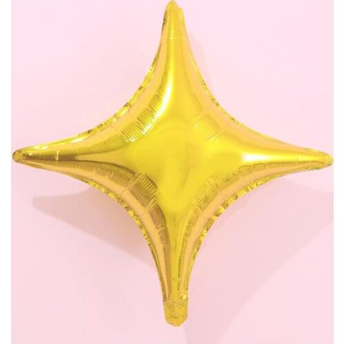 1pc 10/18 Inch Four-pointed Star Foil Balloon Wedding Baby Birthday Party Decorations Kids Aluminum Macaron Star Balloon