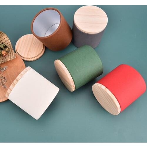 1Pcs Round Tea Coffee Container Disposable Sealed Packaging Boxes Caddy Tea Canister Sealed Tea Cans Jar Food Paper Storage Box