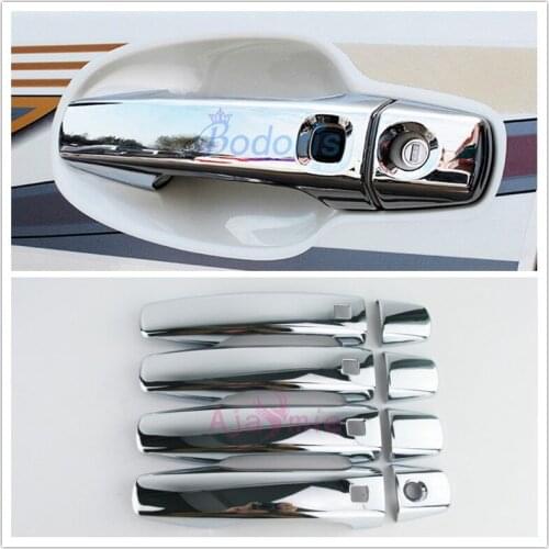2008-2015 Door Handle Cover With 4 Smart Key Holes Panel Trim Chrome Car-Styling For Toyota LC Land Cruiser 200 Accessories