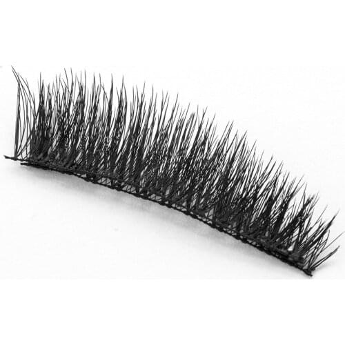 Double Magnetic Eyelashes No Glue Mink 4pcs/pairs 3D False Fake Eye Lashes Extension Full Strip Soft Hair Reusable Handmade C132
