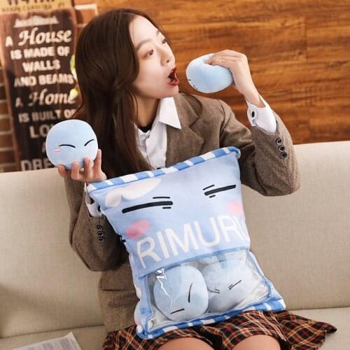 Anime Tensei shitara Slime Datta Ken Rimuru Tempest Cute Cosplay Plush Doll Cartoon Stuffed Sofa Cushion Pillow Christmas Gift