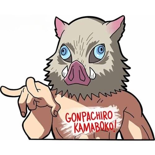 Car Stickers Demon Slayer Anime Decal Windows Bumper Laptop Wall Vinyl Car Wrap Waterproof 13cm*11cm