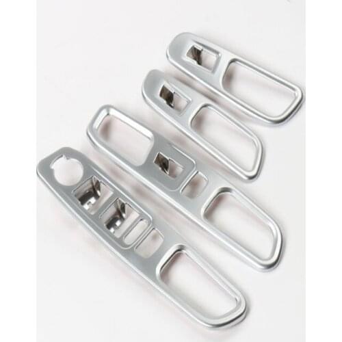 BBQ@FUKA Car Interior Door Armrest Window Lift Button Cover Trim Styling Sticker ABS Fit for Jeep Renegade 2015 2016