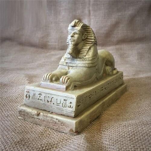 EGYPTIAN SPHINX TUTANKHAMUN ART SCULPTURE FIGURINE EGYPT SPHINX STATUE RESIN CRAFT HOME DECORATION ORNAMENT SOUVENIRS R4588