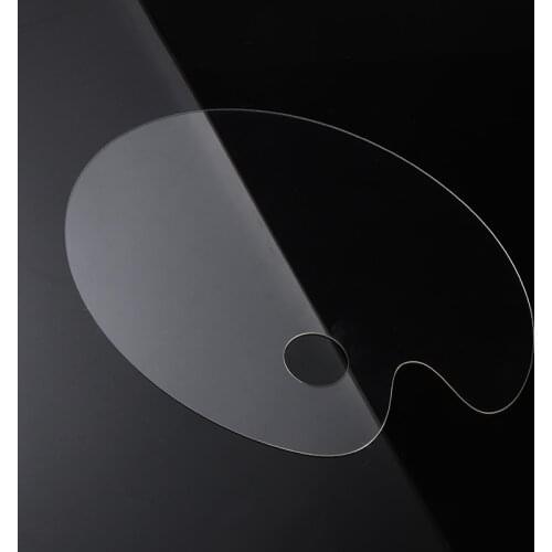 Elliptical Flat Plastic Acrylic Paint Palette Transparent Art Paint Pigment Palette Painting Pallet Artistic Supplies 30x20cm