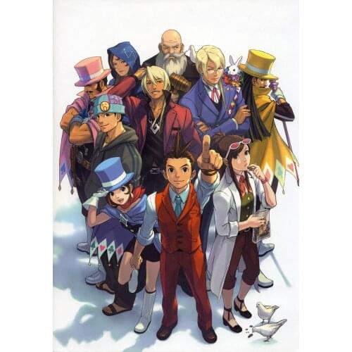 Phoenix Wright Ace Attorney Dual Destinies 2 Silk Fabric Wall Poster Art Decor Sticker Bright