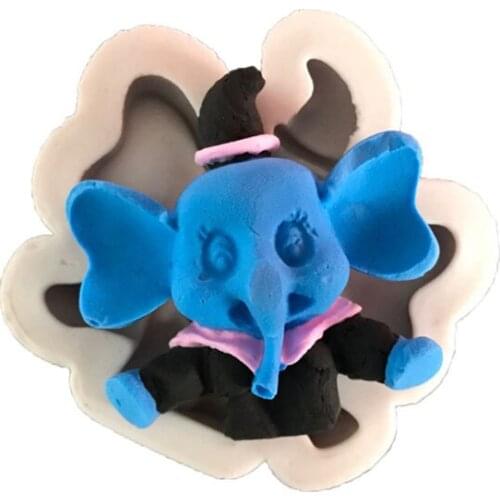 DIY Baking Mold Elephant Cake Silicone Molds For Fondant Cake Decorating Tools Chocolate Candy Soap Candle Clay Moulds