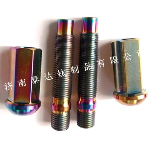 European automotive titanium alloy wheel hub dazzle colour stud and nut (20 pieces)