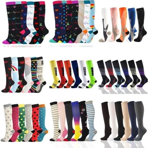 Men Women Compression Stockings Prevent Varicose Veins Socks Outdoor Sports Compression Socks For Anti Fatigue Pain Relief Knee