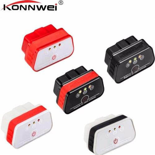 Konnwei KW901 ODB2 II Diagnostic Code Scanner Reader Android 5 Colors ELM327 Bluetooth Torque For Android Windows Free Shipping