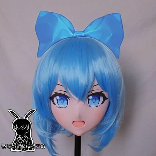 Rabbit 10) Handmade Female Resin Crossdress Pretty Girl Head Lolita Doll Mask Japanese Anime Cosplay Kigurumi Mask Crossdresser