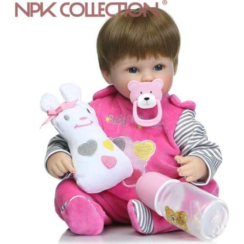 NPKCOLLECTION 40cm soft silicone vinyl reborn baby girl dolls bebes reborn bonecas soft baby birthday gift girls brinquedos