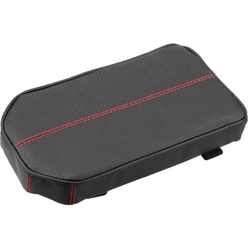 LEEPEE Car Armrest Mat Center Console Arm Rest Cover Pad Universal Auto Seat Armrests Box Storage Protection Cushion PU Leather