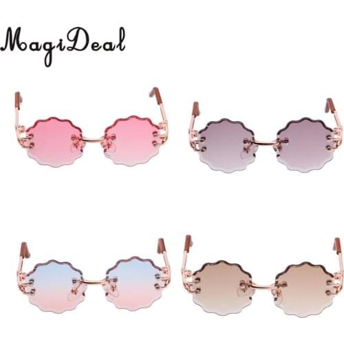 12inch Fashion Doll Costume Accessories Metal Frame Sunglasses Eye Glasses Eyewear For Blythe Doll Clothing
